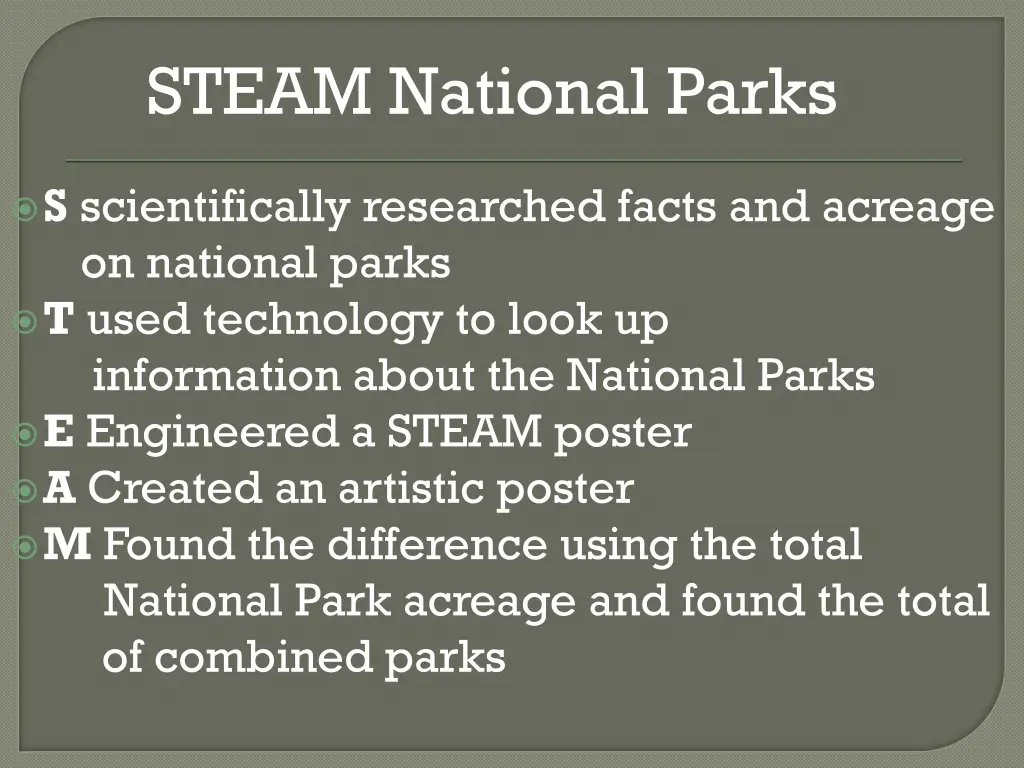 steam national parks