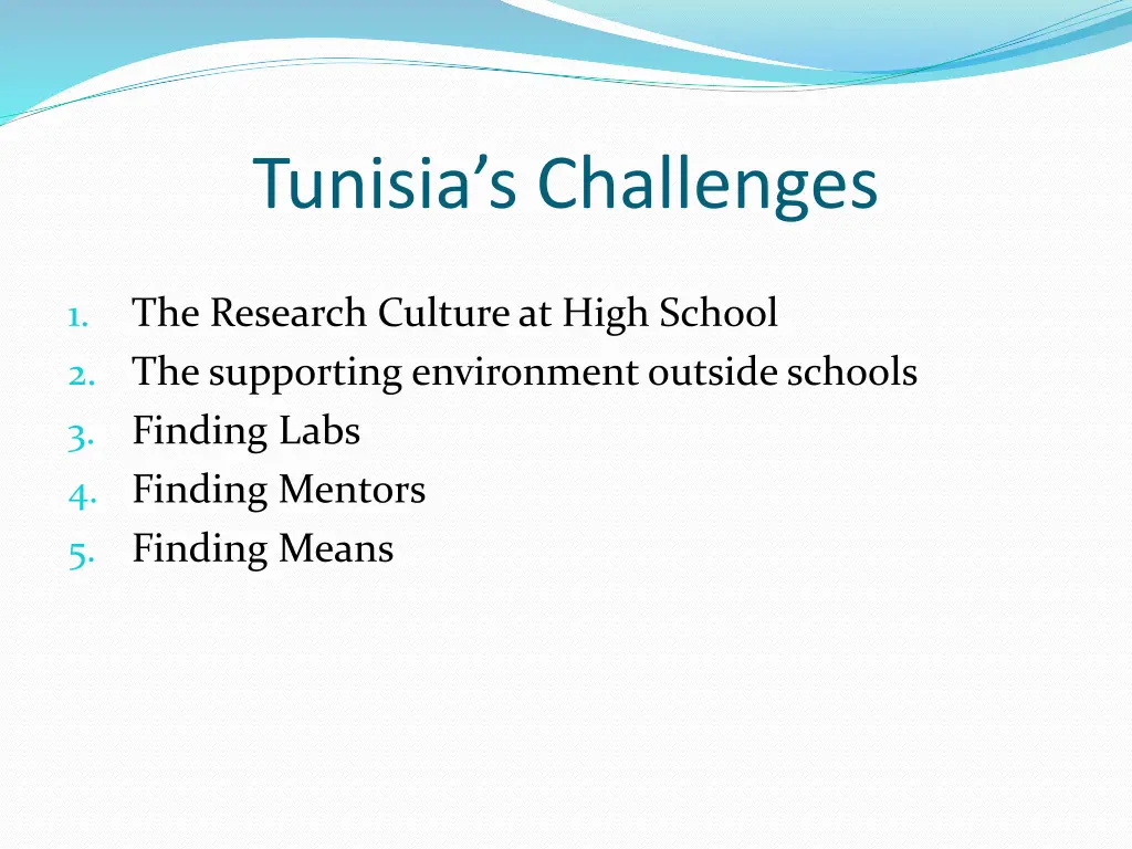 tunisia s challenges