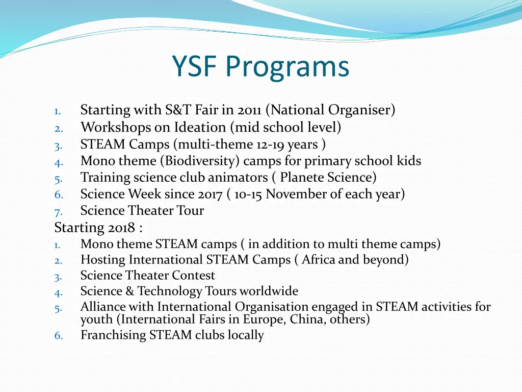 ysf programs