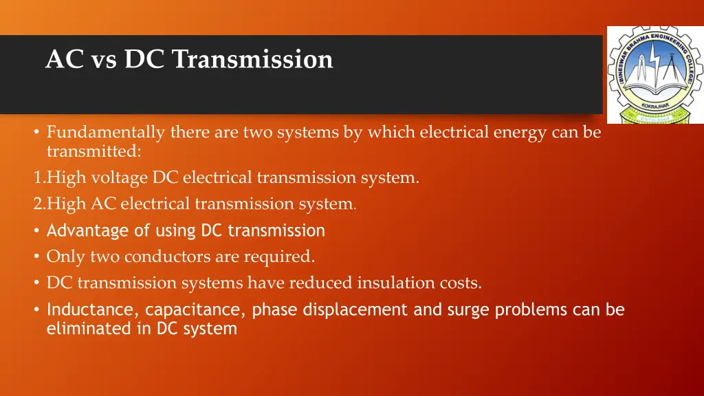 ac vs dc transmission