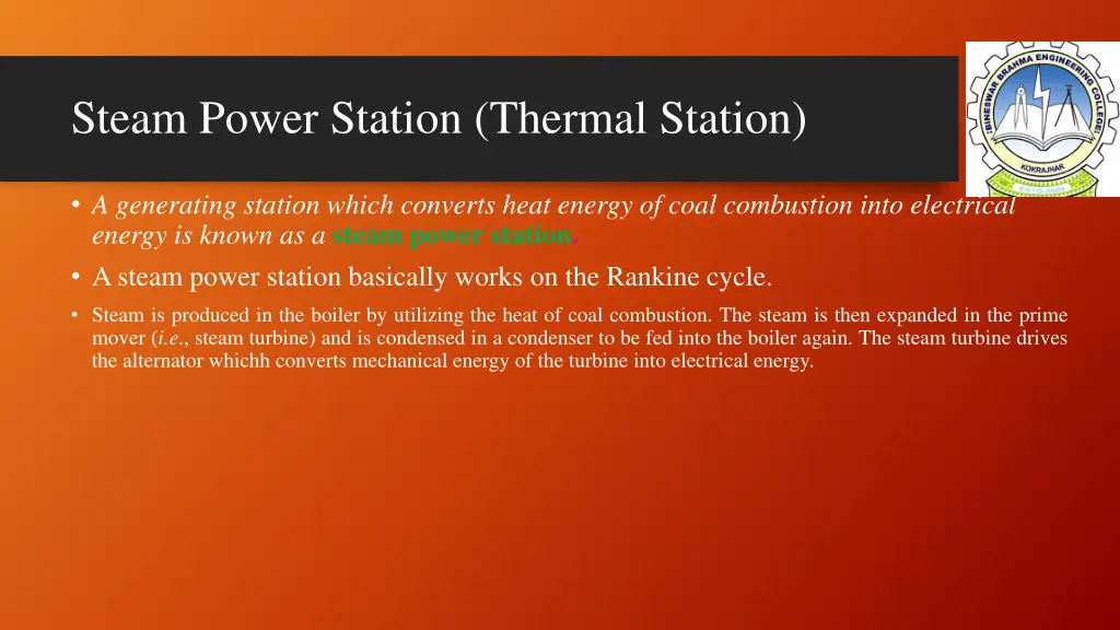 steam power station thermal station