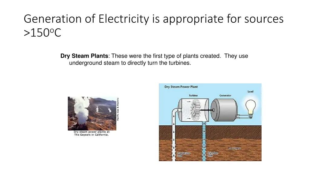 generation of electricity is appropriate