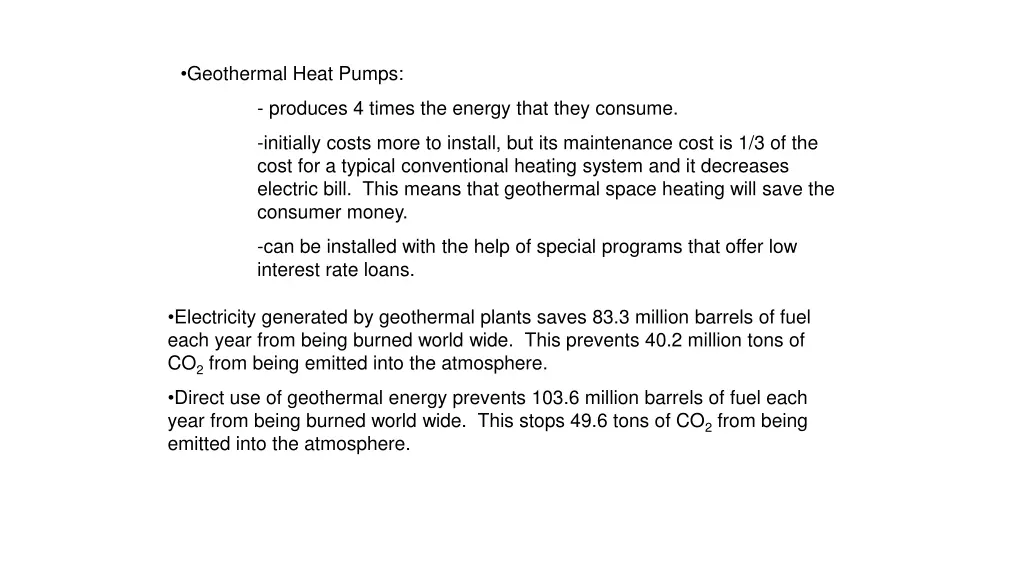 geothermal heat pumps