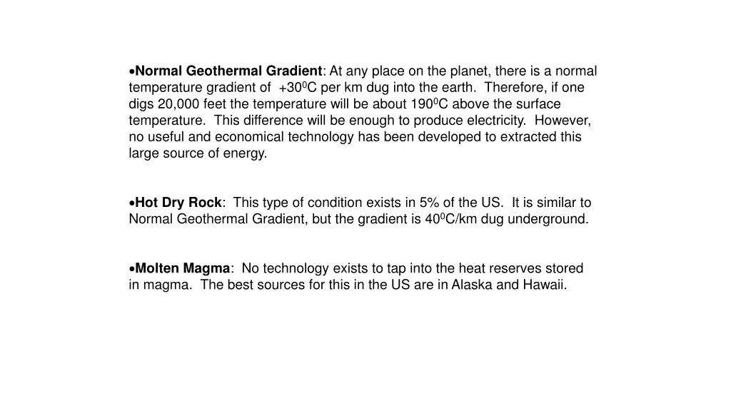 normal geothermal gradient at any place