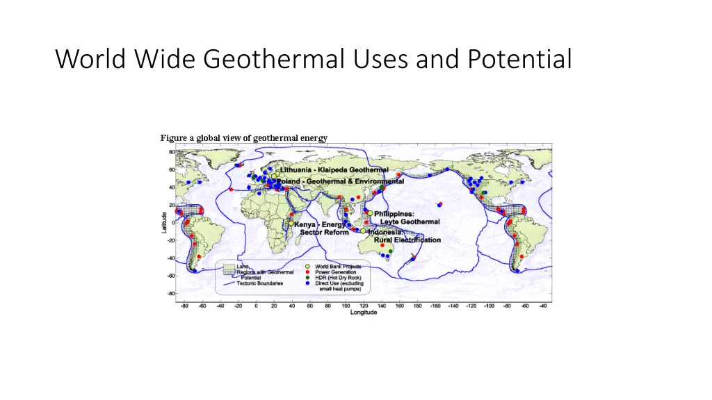 world wide geothermal uses and potential