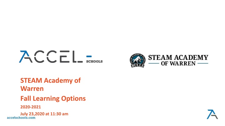 steam academy of warren fall learning options