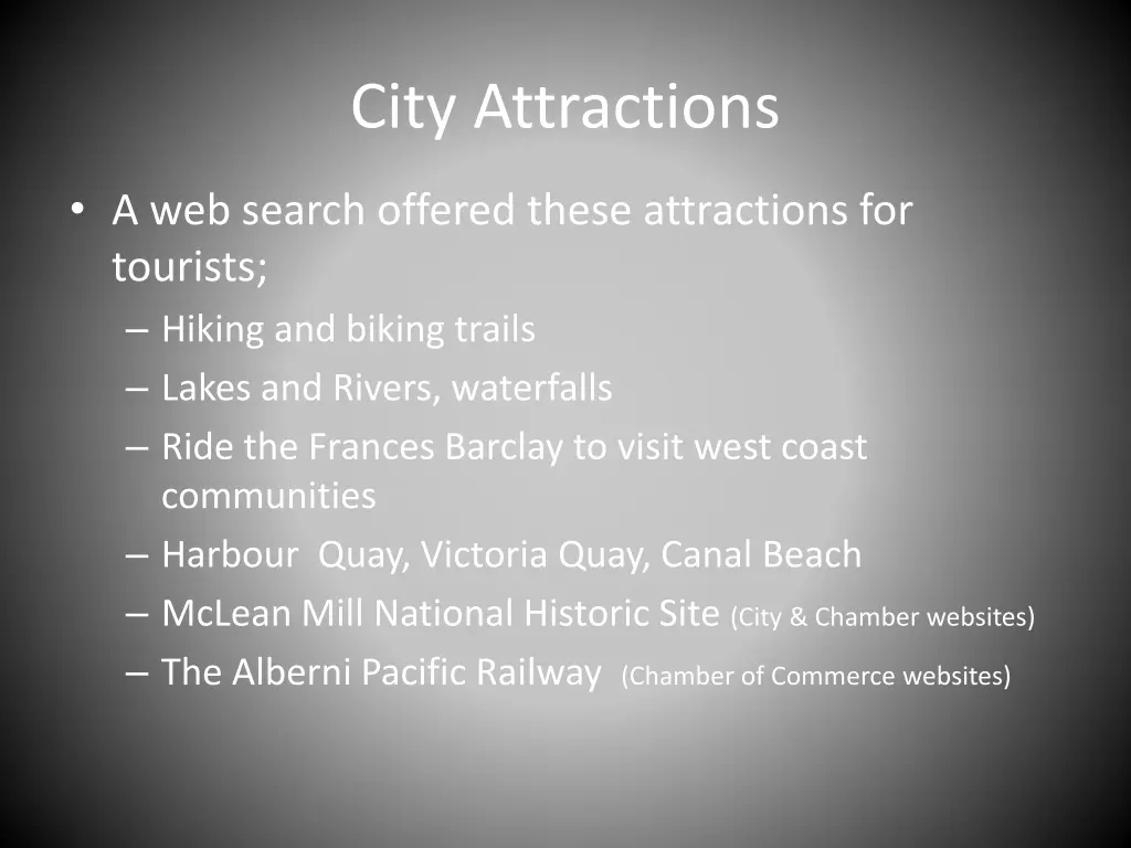 city attractions