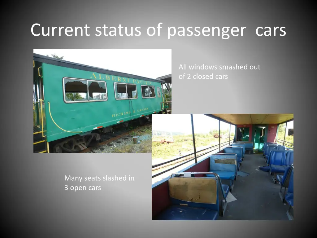 current status of passenger cars