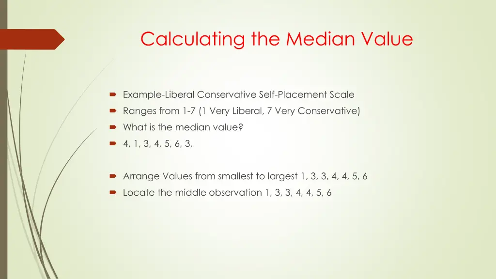 calculating the median value