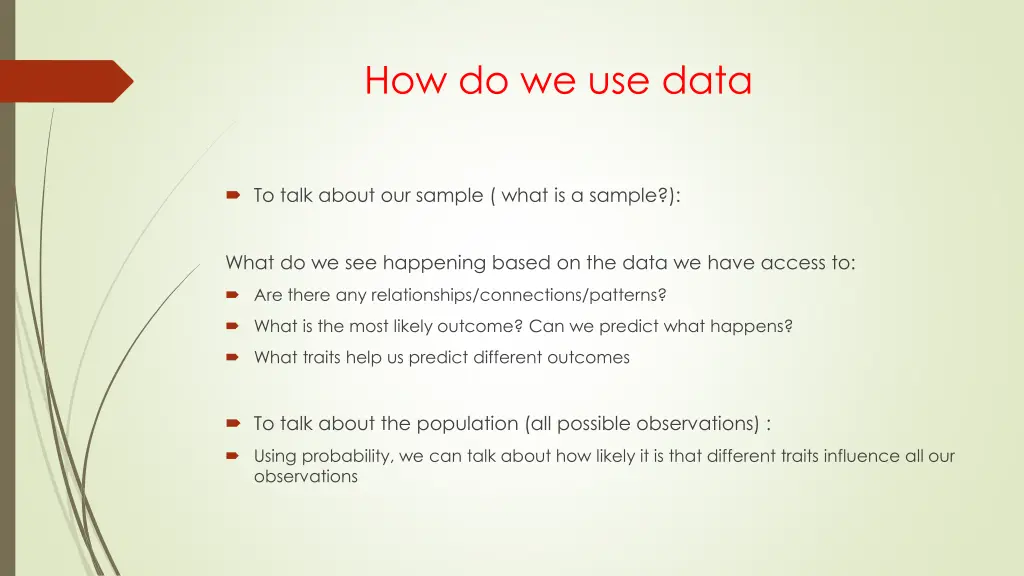 how do we use data