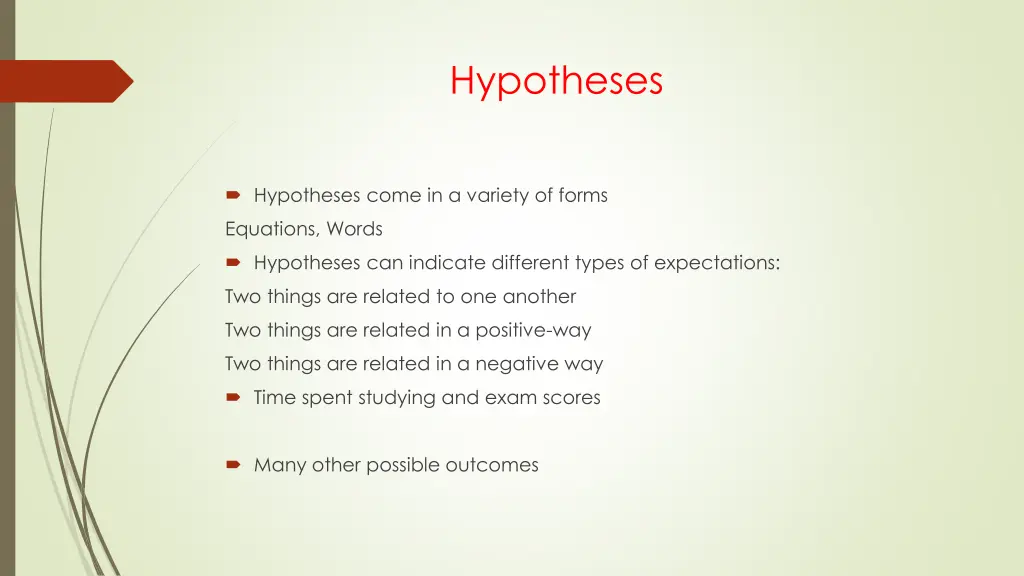 hypotheses 1