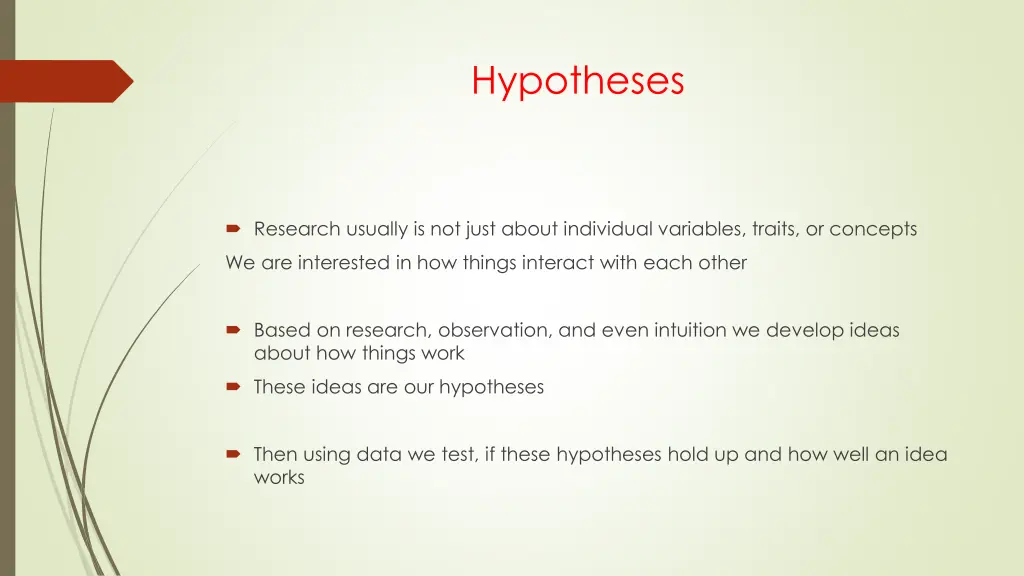 hypotheses