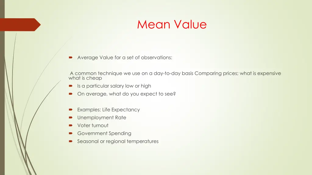 mean value