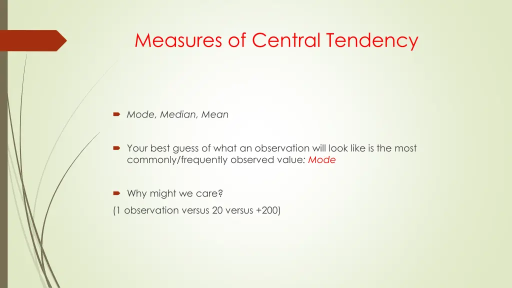 measures of central tendency