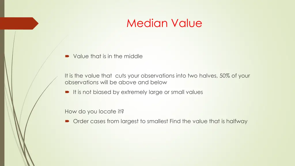 median value