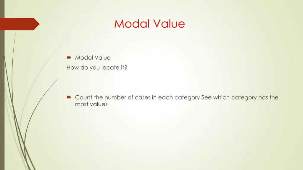 modal value