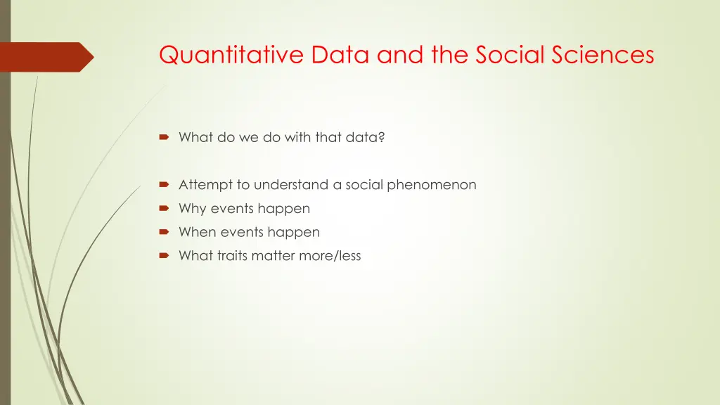 quantitative data and the social sciences 2