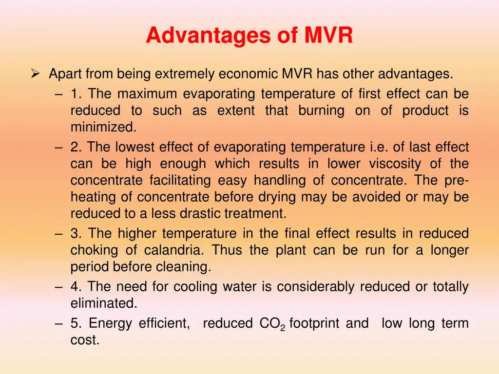 advantages of mvr