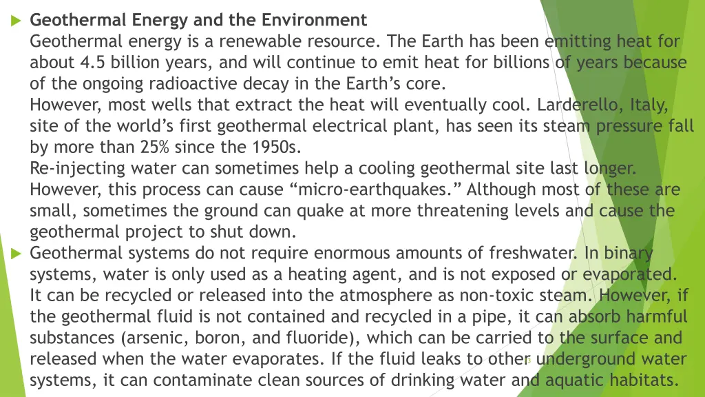 geothermal energy and the environment geothermal