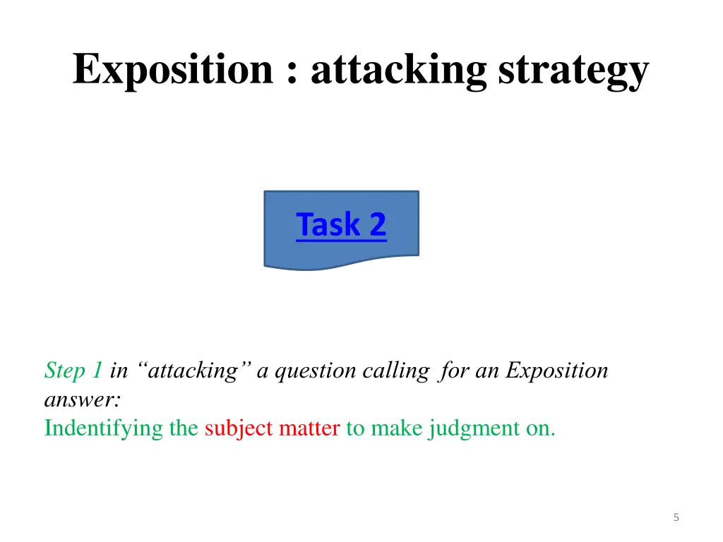 exposition attacking strategy 2