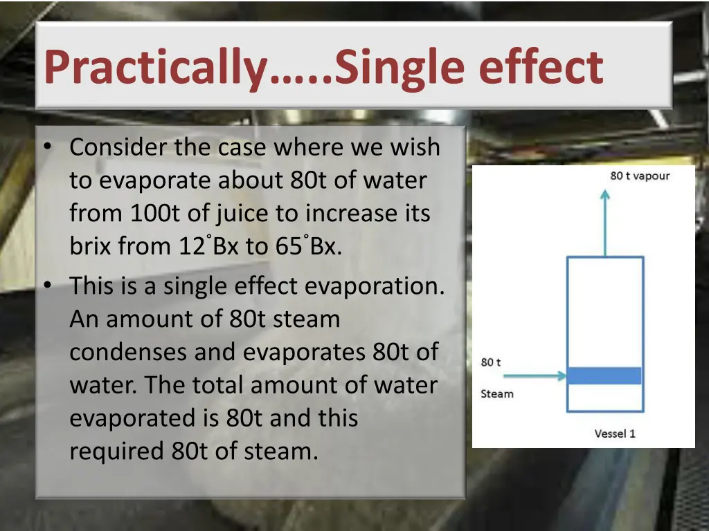 practically single effect