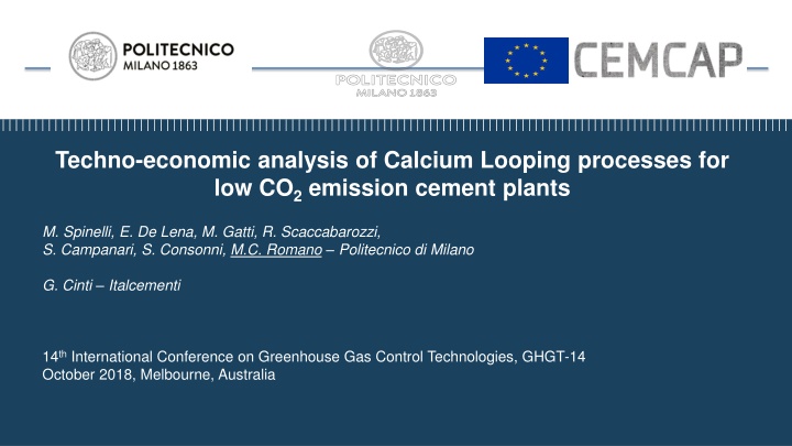 techno economic analysis of calcium looping