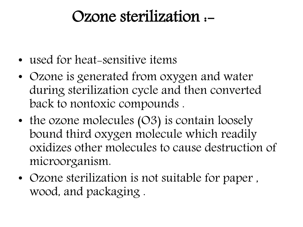 ozone sterilization