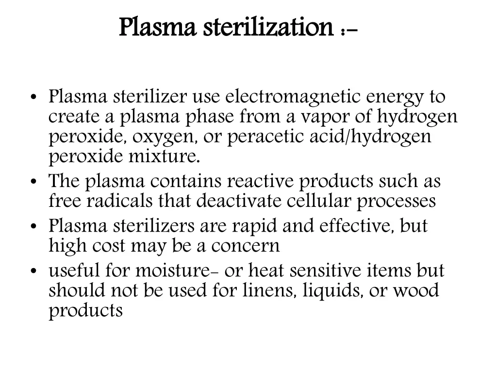 plasma sterilization