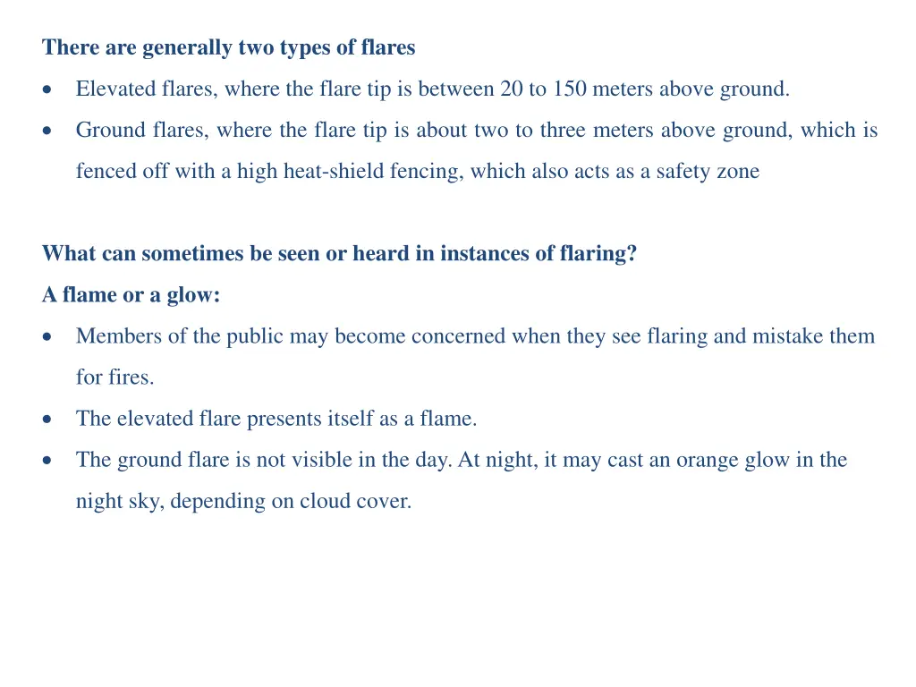 there are generally two types of flares