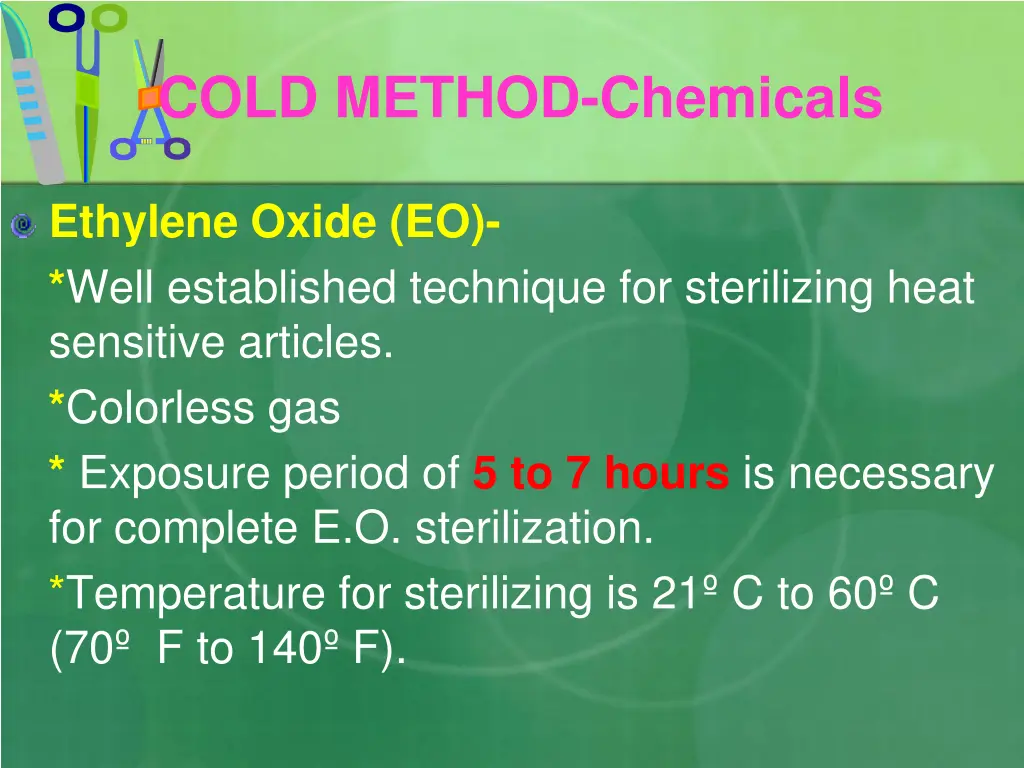 cold method chemicals