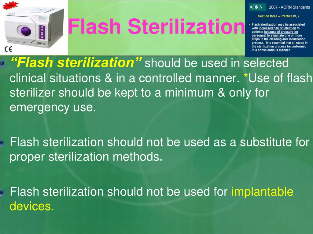 flash sterilization