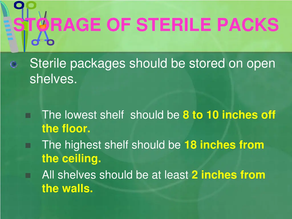 storage of sterile packs 1