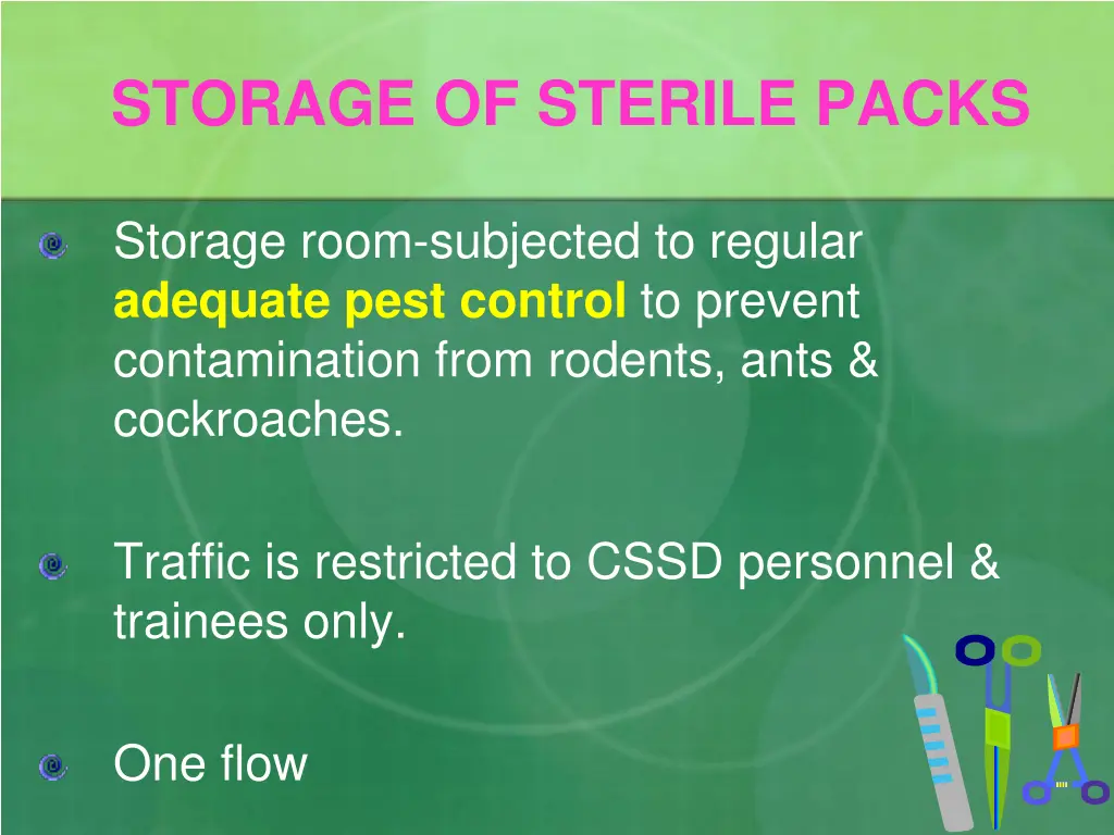 storage of sterile packs 3