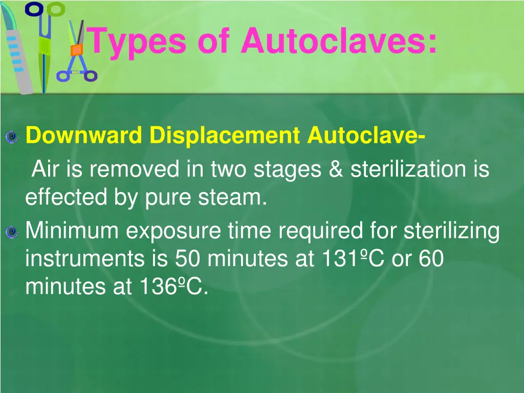 types of autoclaves