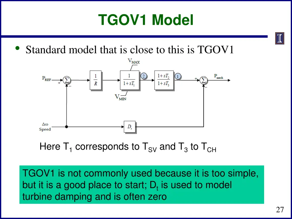 tgov1 model