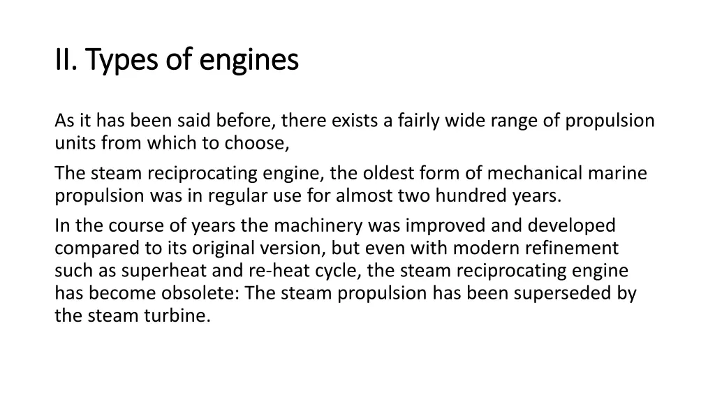 ii types of engines ii types of engines