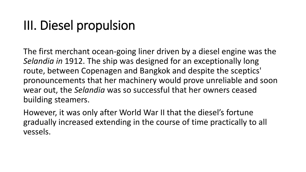 iii diesel propulsion iii diesel propulsion