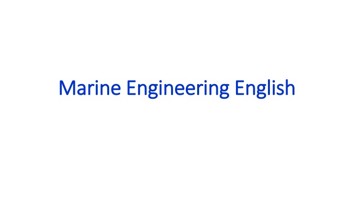 marine engineering english marine engineering