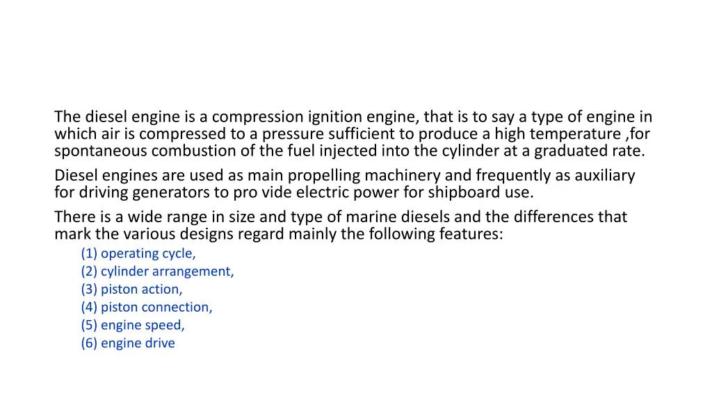 the diesel engine is a compression ignition