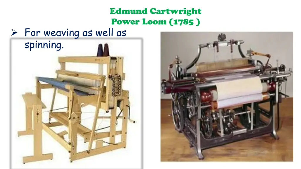 edmund cartwright power loom 1785