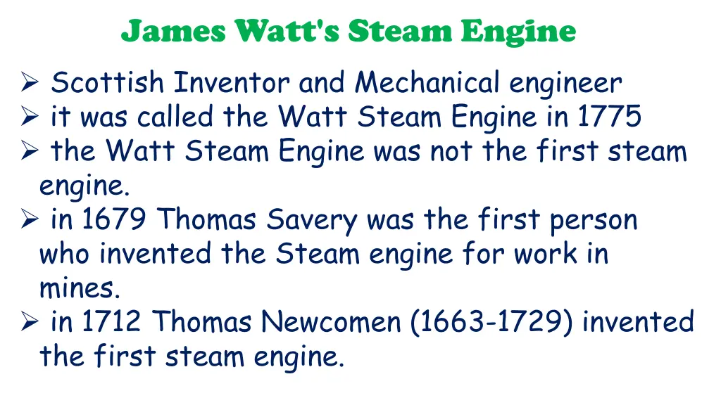 james watt s steam engine