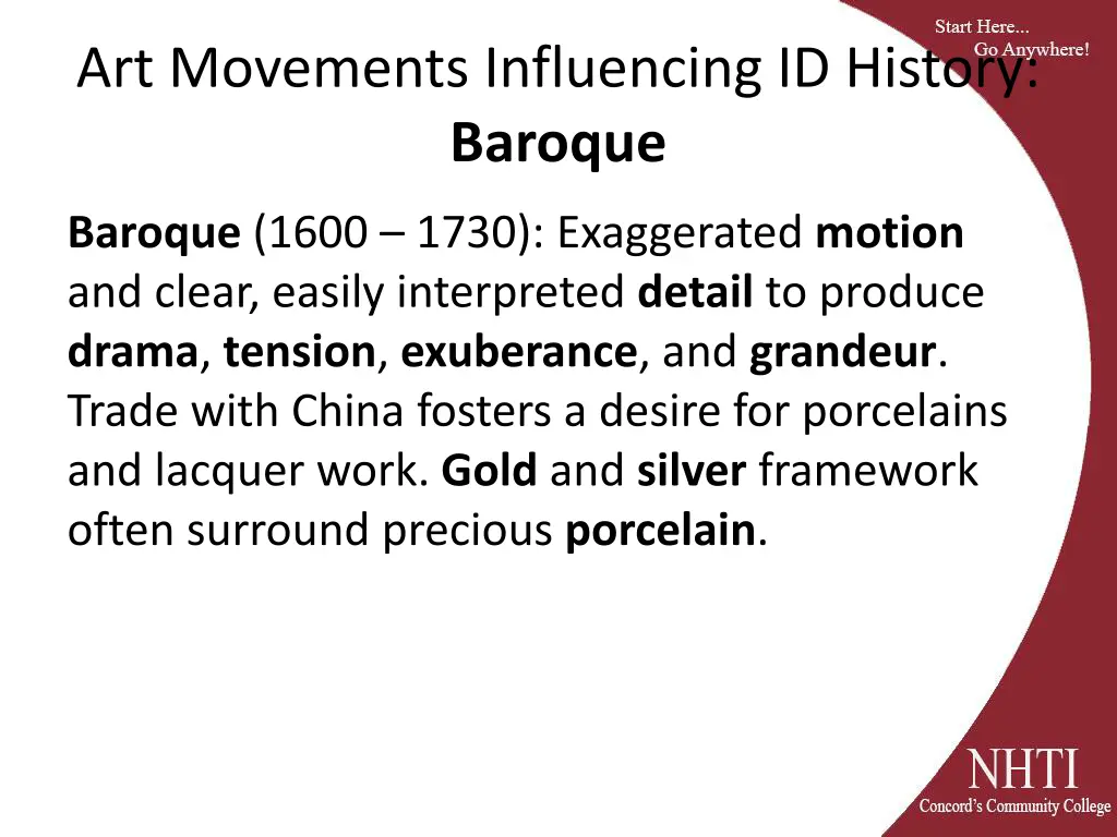 art movements influencing id history baroque