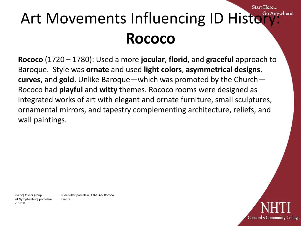 art movements influencing id history rococo