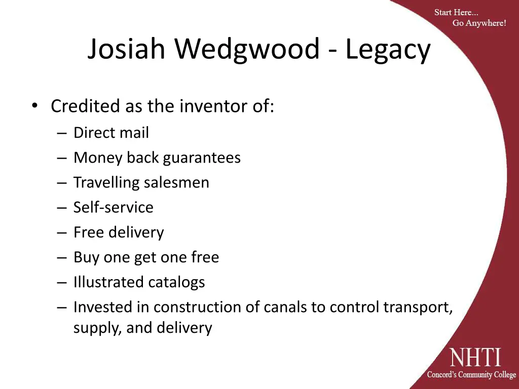 josiah wedgwood legacy