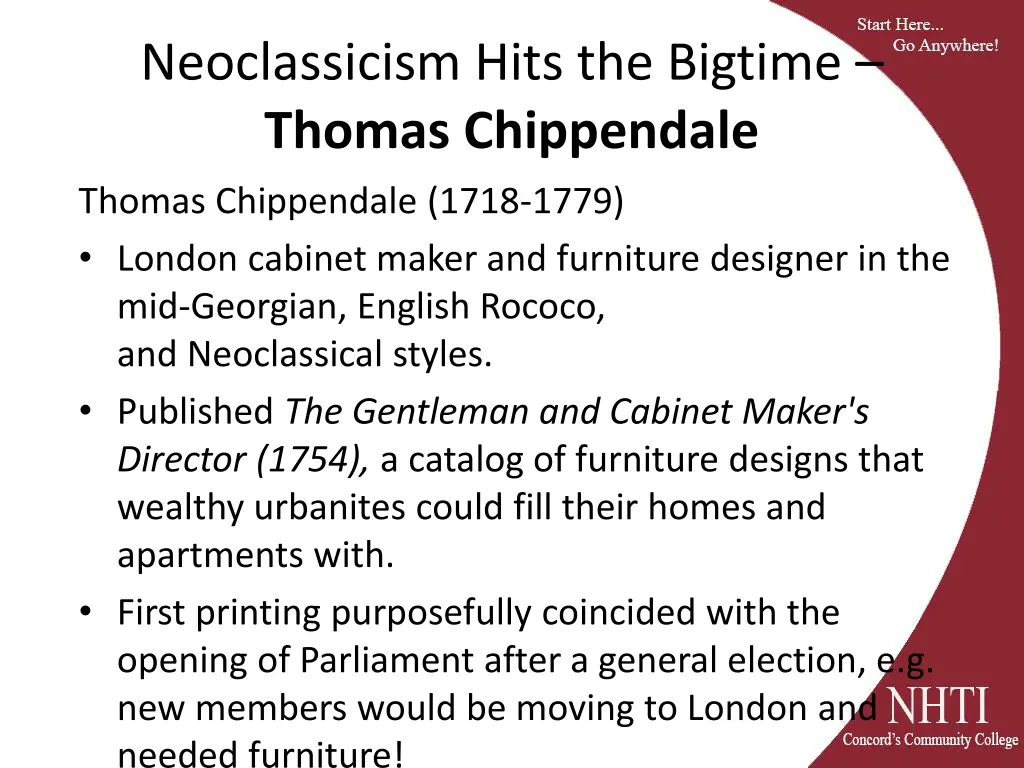 neoclassicism hits the bigtime thomas chippendale