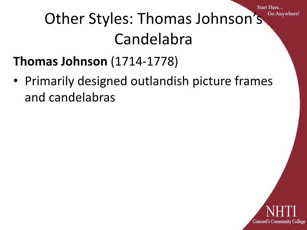 other styles thomas johnson s candelabra thomas