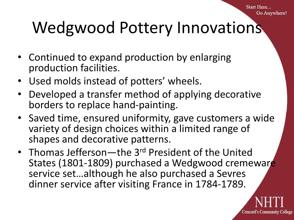 wedgwood pottery innovations