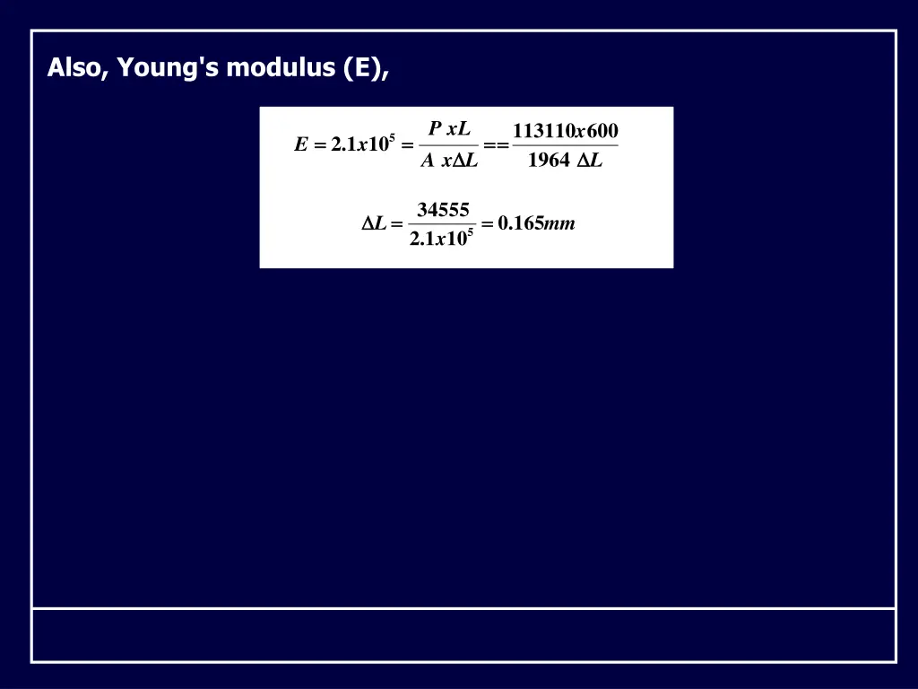 also young s modulus e