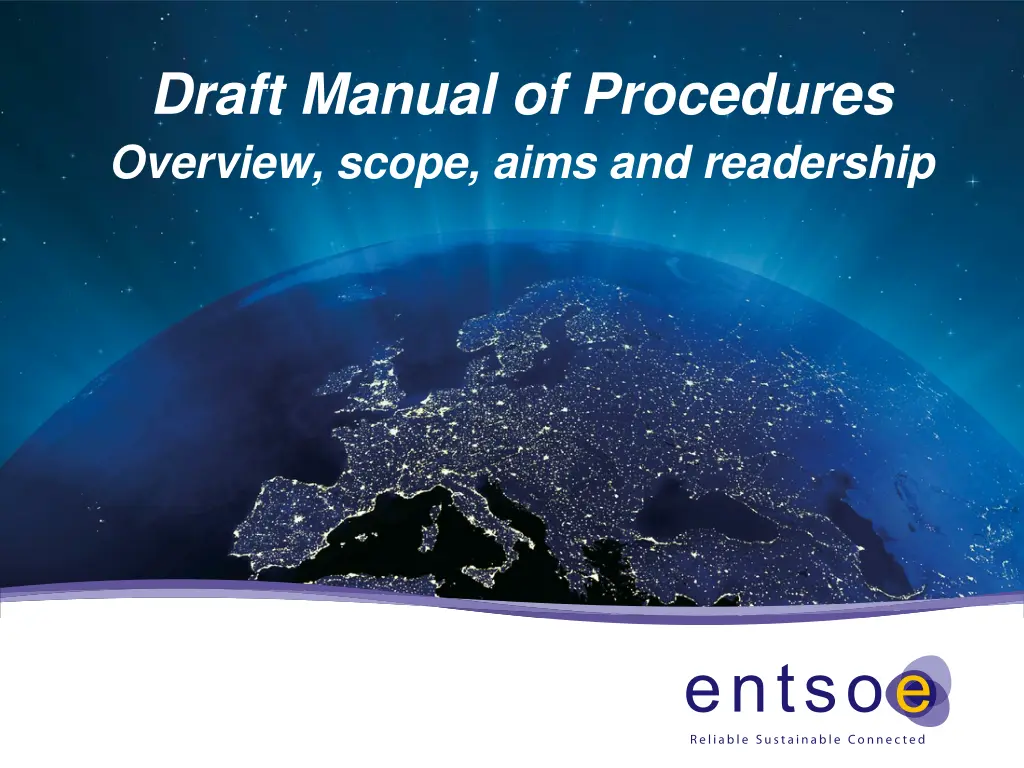 draft manual of procedures overview scope aims