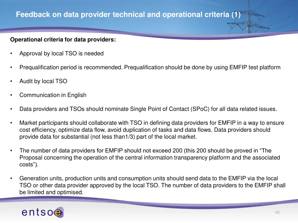 feedback on data provider technical 2